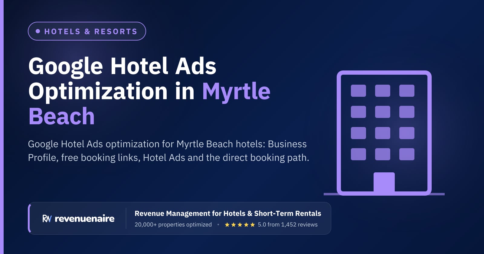 Google Hotel Ads Optimization in Myrtle Beach, United States