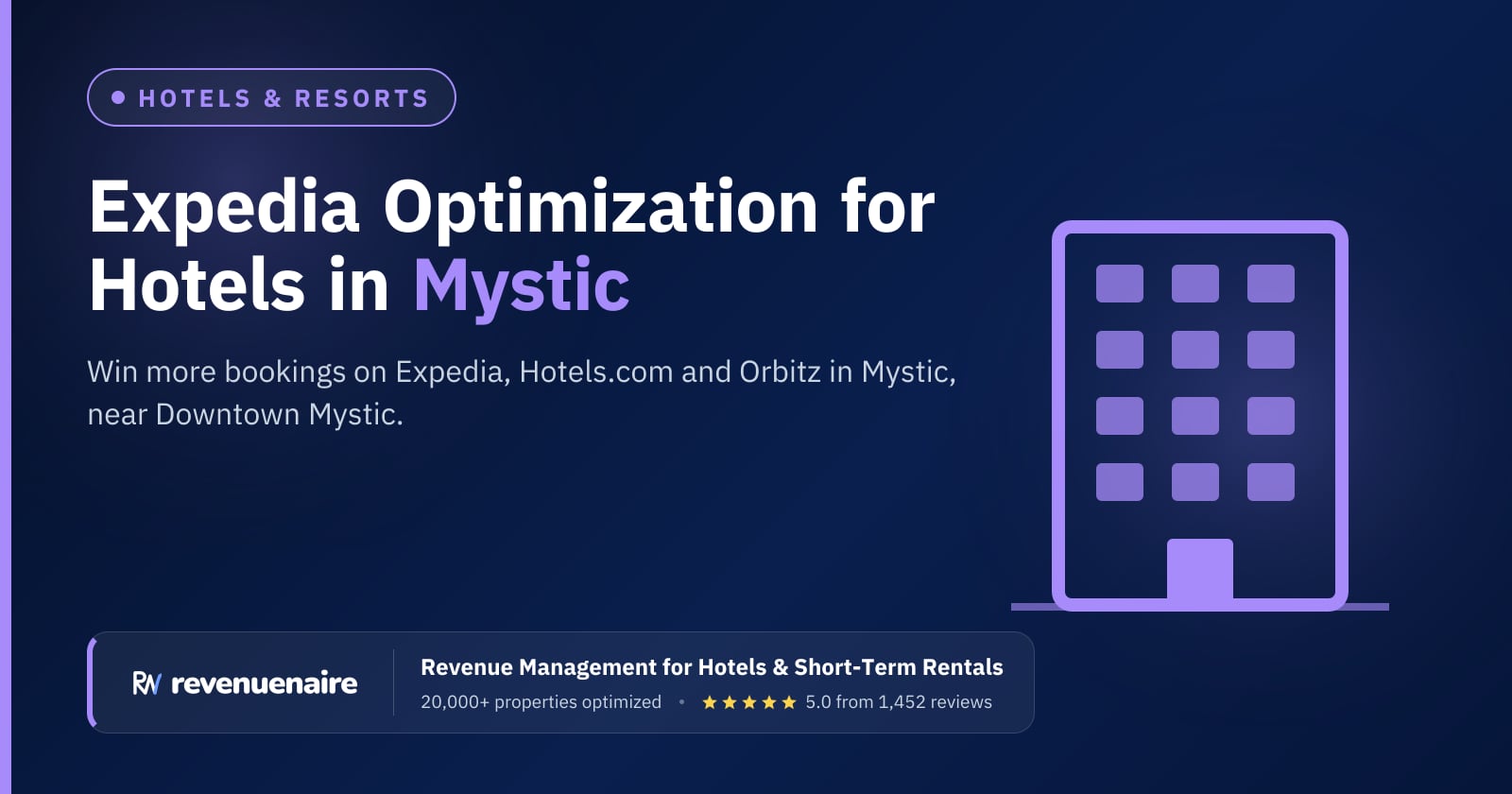 Expedia Optimization for Hotels in Mystic & the Connecticut Shoreline, United States