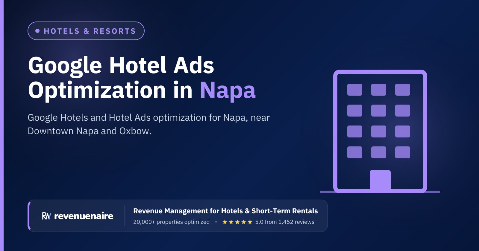 Google Hotel Ads Optimization in Napa & Sonoma, United States