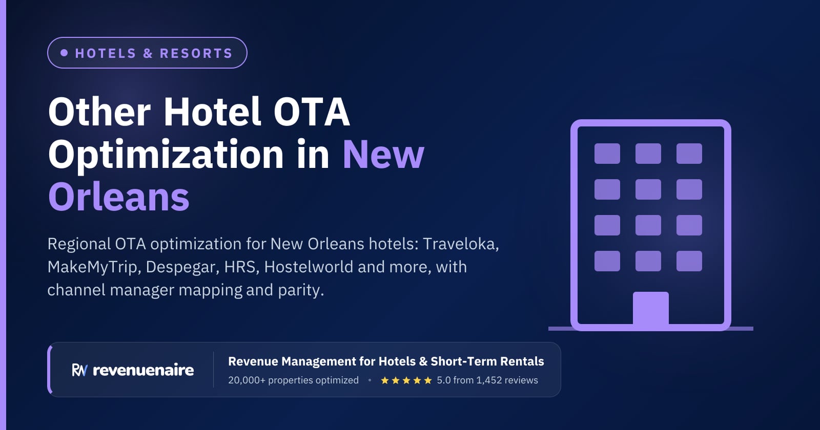 Other Hotel OTA Optimization in New Orleans, United States