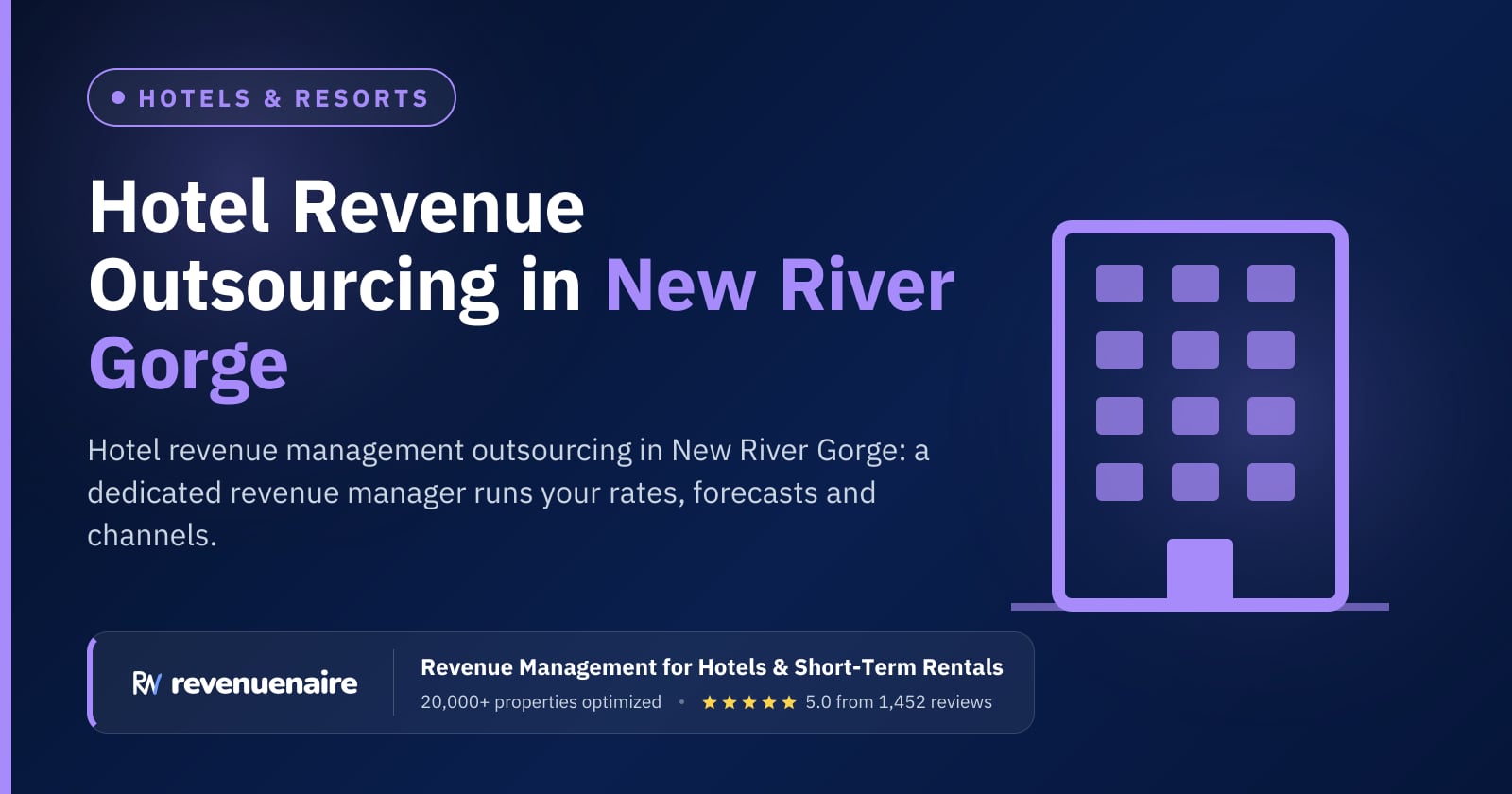 Hotel Revenue Management Outsourcing in New River Gorge, United States