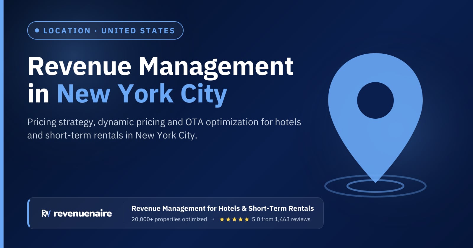 Revenue management in New York City, United States