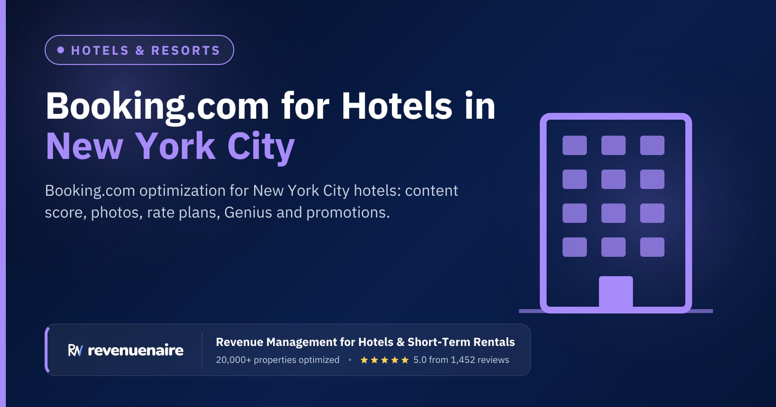Booking.com Optimization for Hotels in New York City, United States