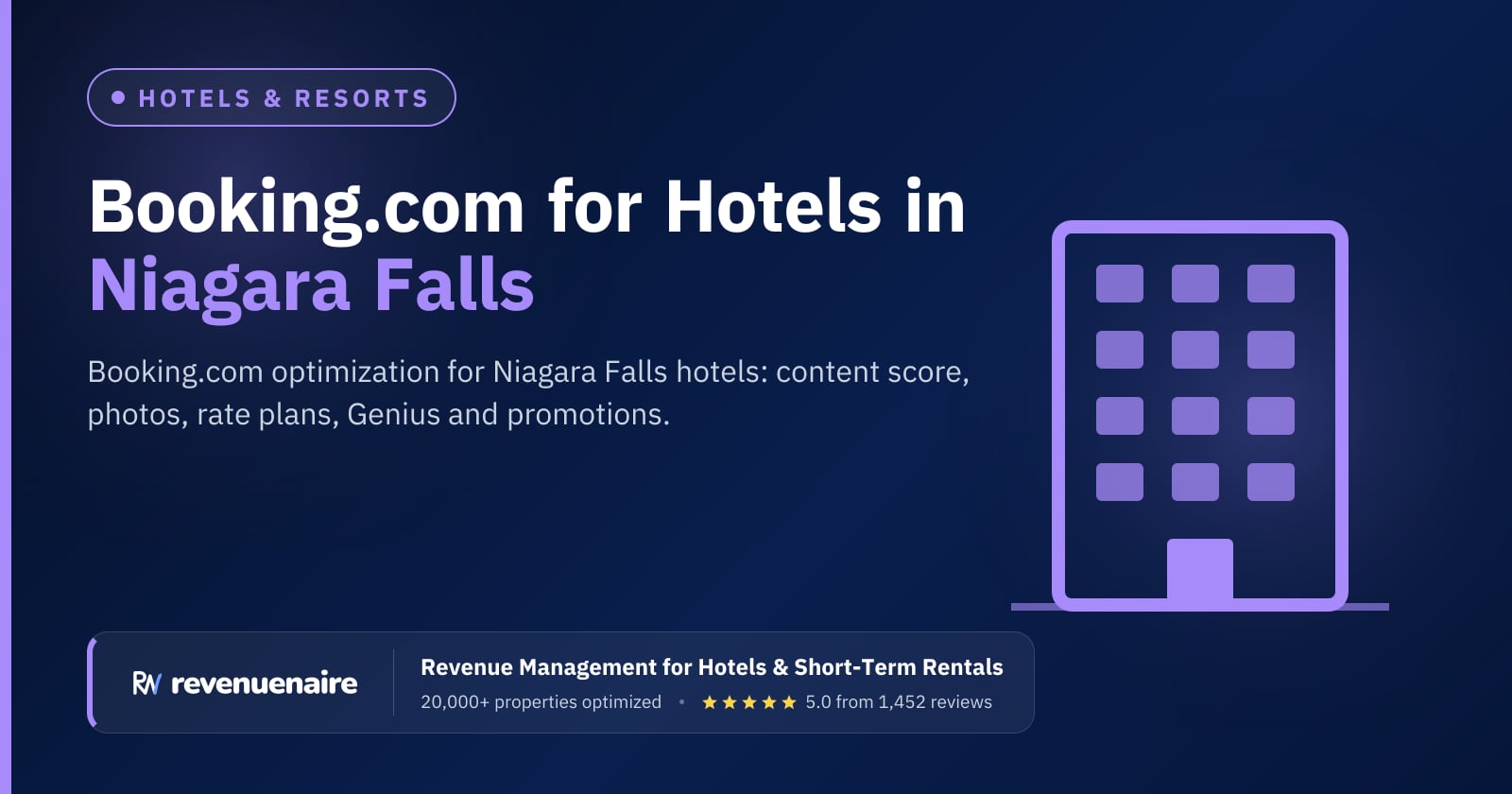 Booking.com Optimization for Hotels in Niagara Falls & Niagara-on-the-Lake, Canada