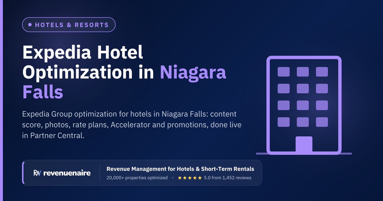 Expedia Optimization for Hotels in Niagara Falls & Niagara-on-the-Lake, Canada
