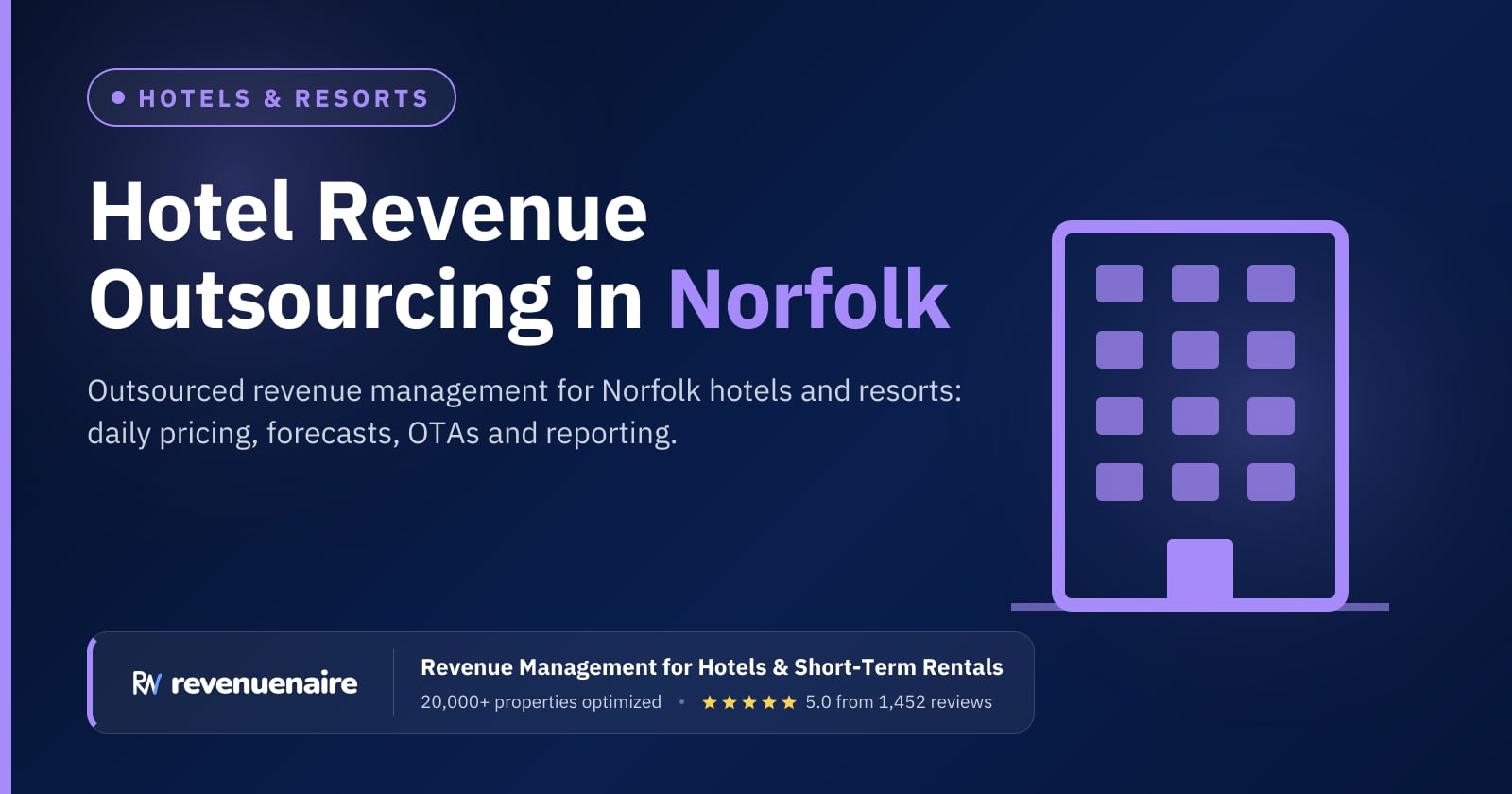Hotel Revenue Management Outsourcing in Norfolk & the Suffolk Coast, United Kingdom