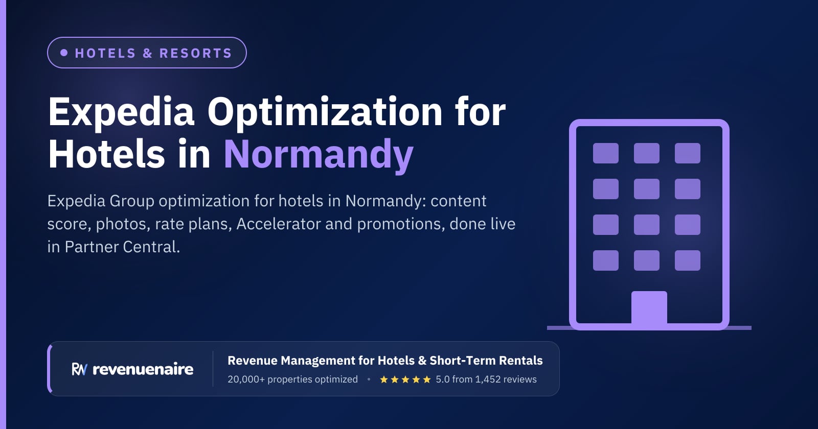 Expedia Optimization for Hotels in Normandy (Deauville & Etretat), France