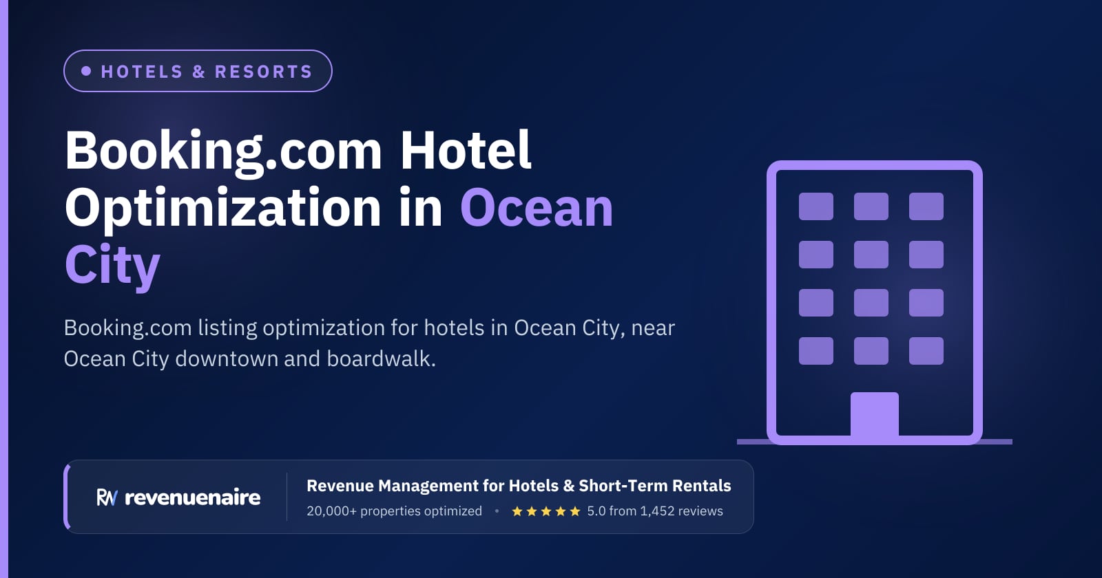 Booking.com Optimization for Hotels in Ocean City, Maryland & Delaware Beaches, United States