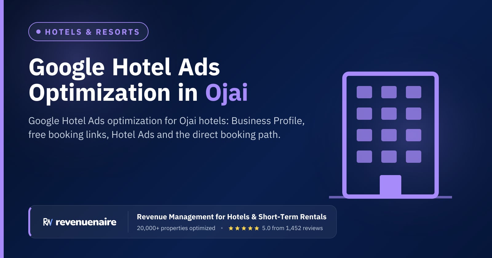 Google Hotel Ads Optimization in Ojai & Ventura, United States