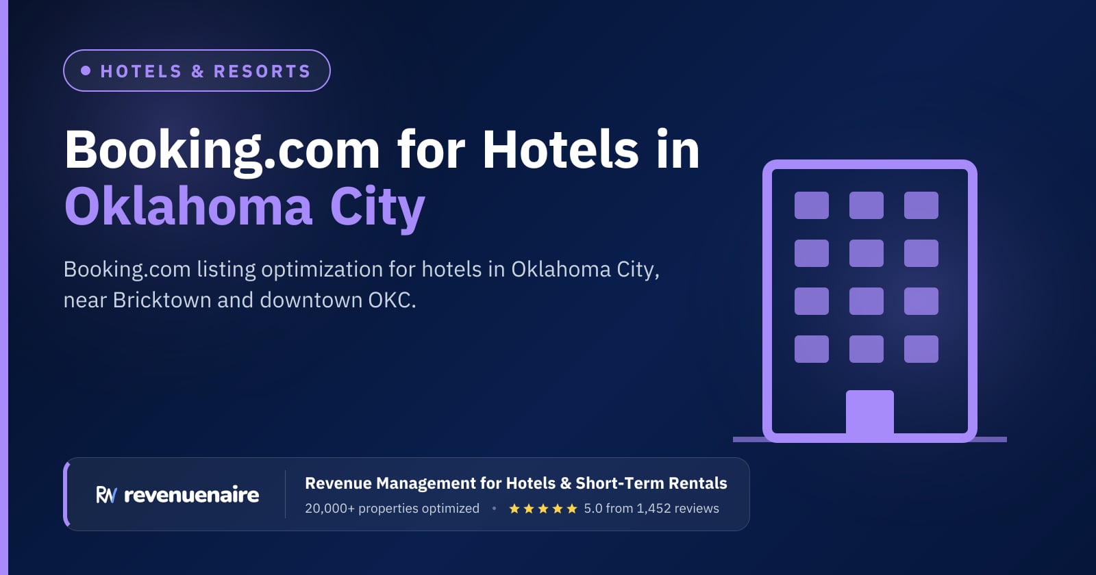 Booking.com Optimization for Hotels in Oklahoma City & Broken Bow, United States
