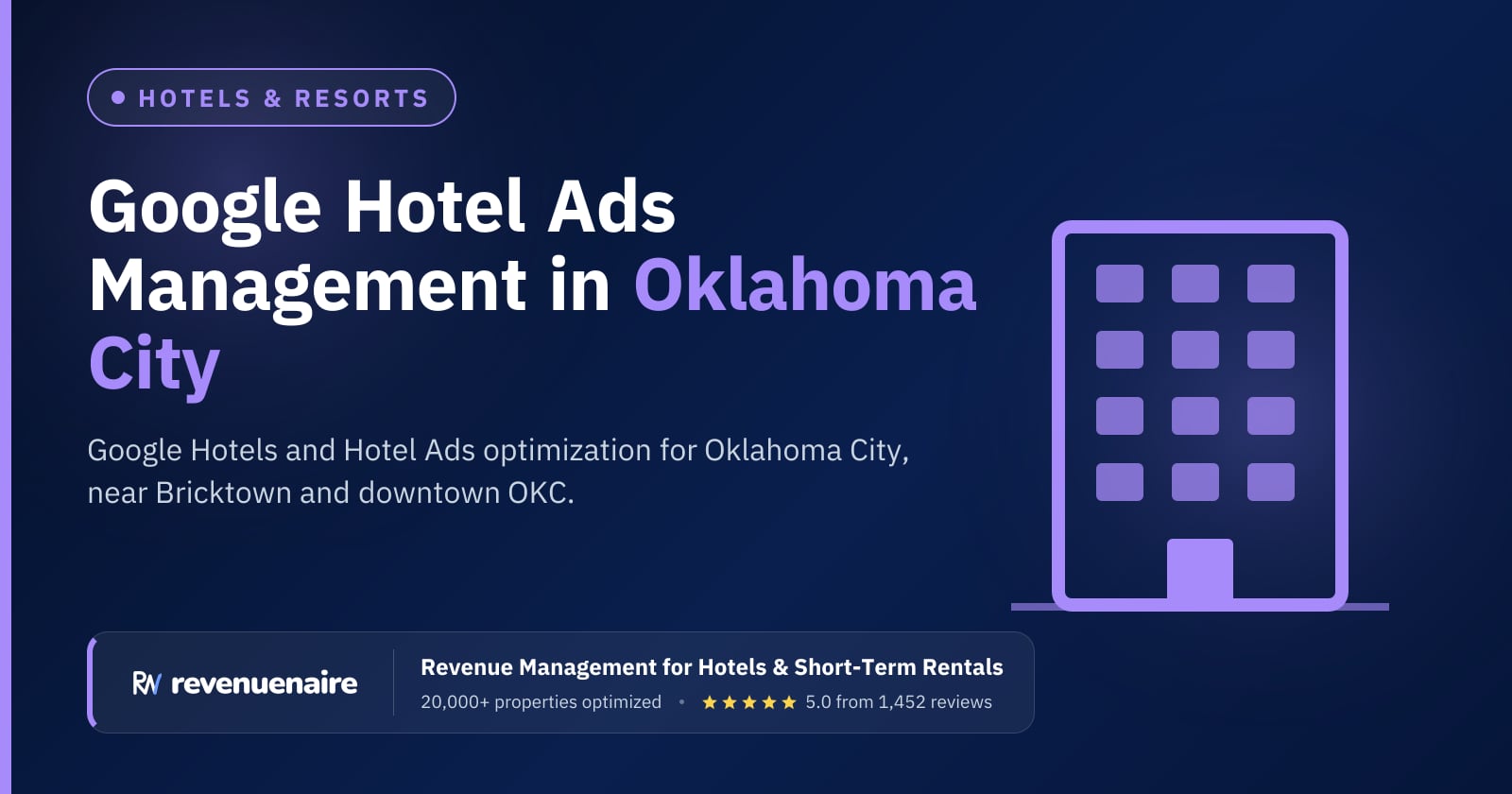 Google Hotel Ads Optimization in Oklahoma City & Broken Bow, United States
