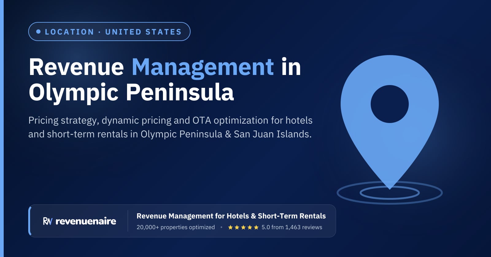 Revenue management in Olympic Peninsula & San Juan Islands, United States