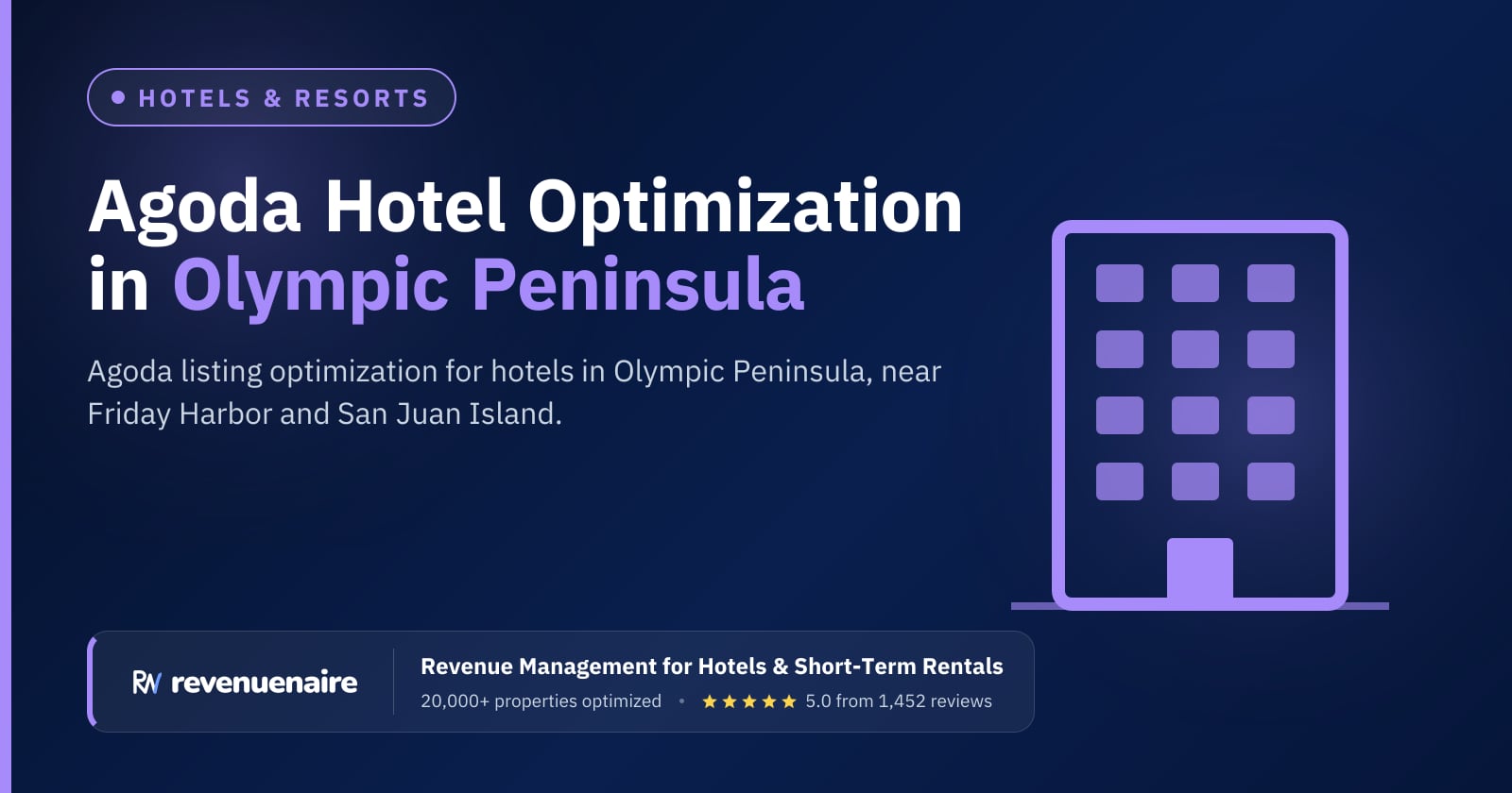 Agoda Optimization for Hotels in Olympic Peninsula & San Juan Islands, United States