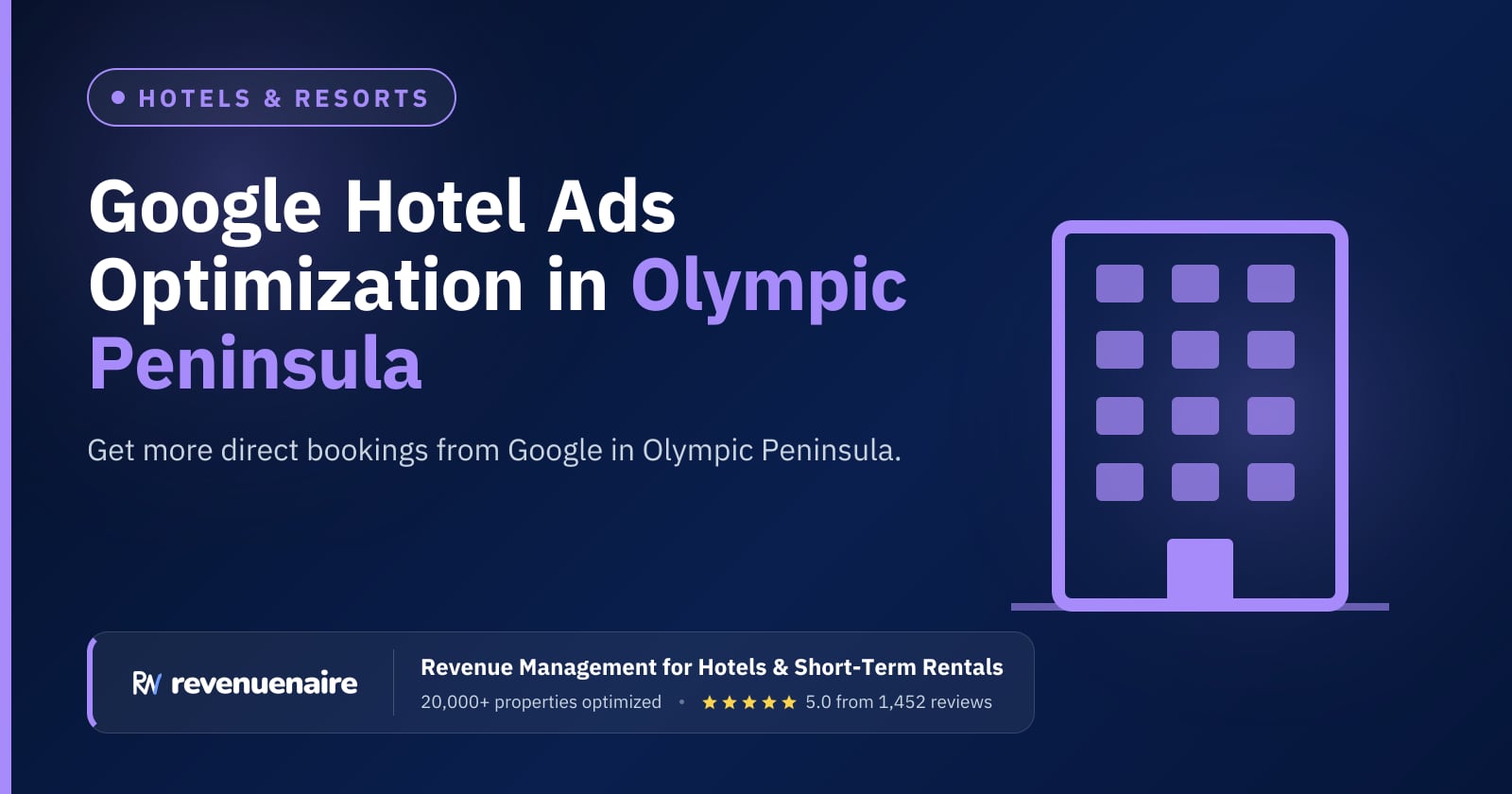 Google Hotel Ads Optimization in Olympic Peninsula & San Juan Islands, United States