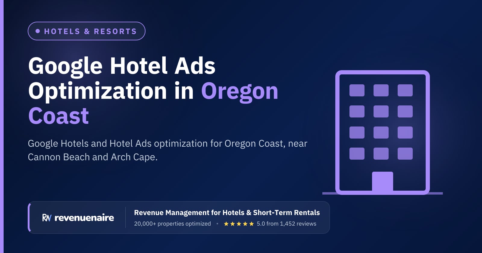 Google Hotel Ads Optimization in Oregon Coast, United States
