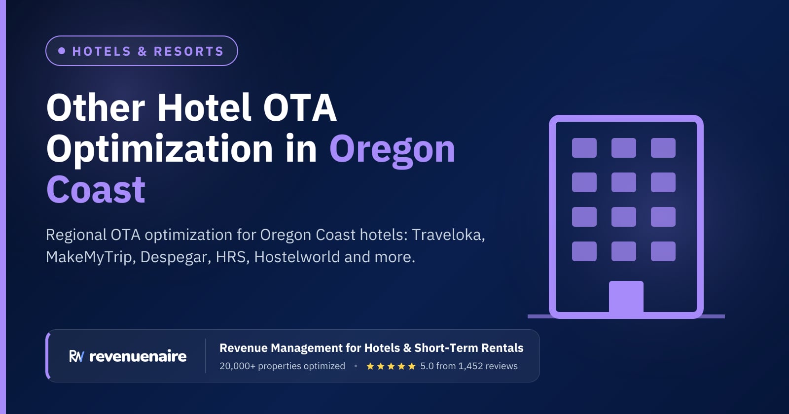 Other Hotel OTA Optimization in Oregon Coast, United States