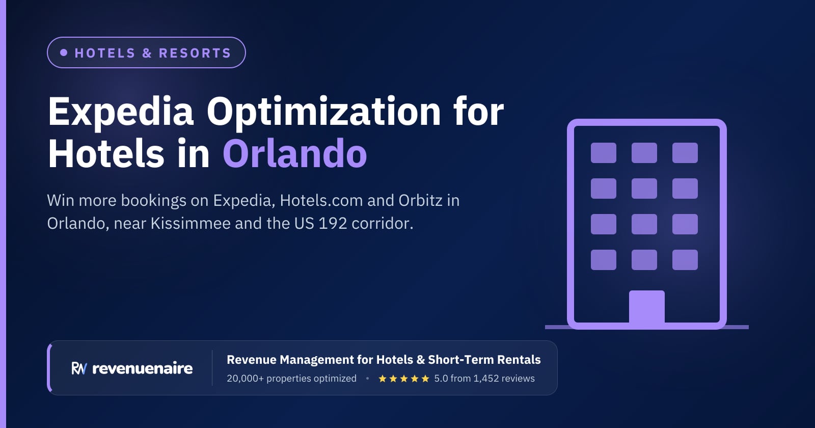 Expedia Optimization for Hotels in Orlando, United States