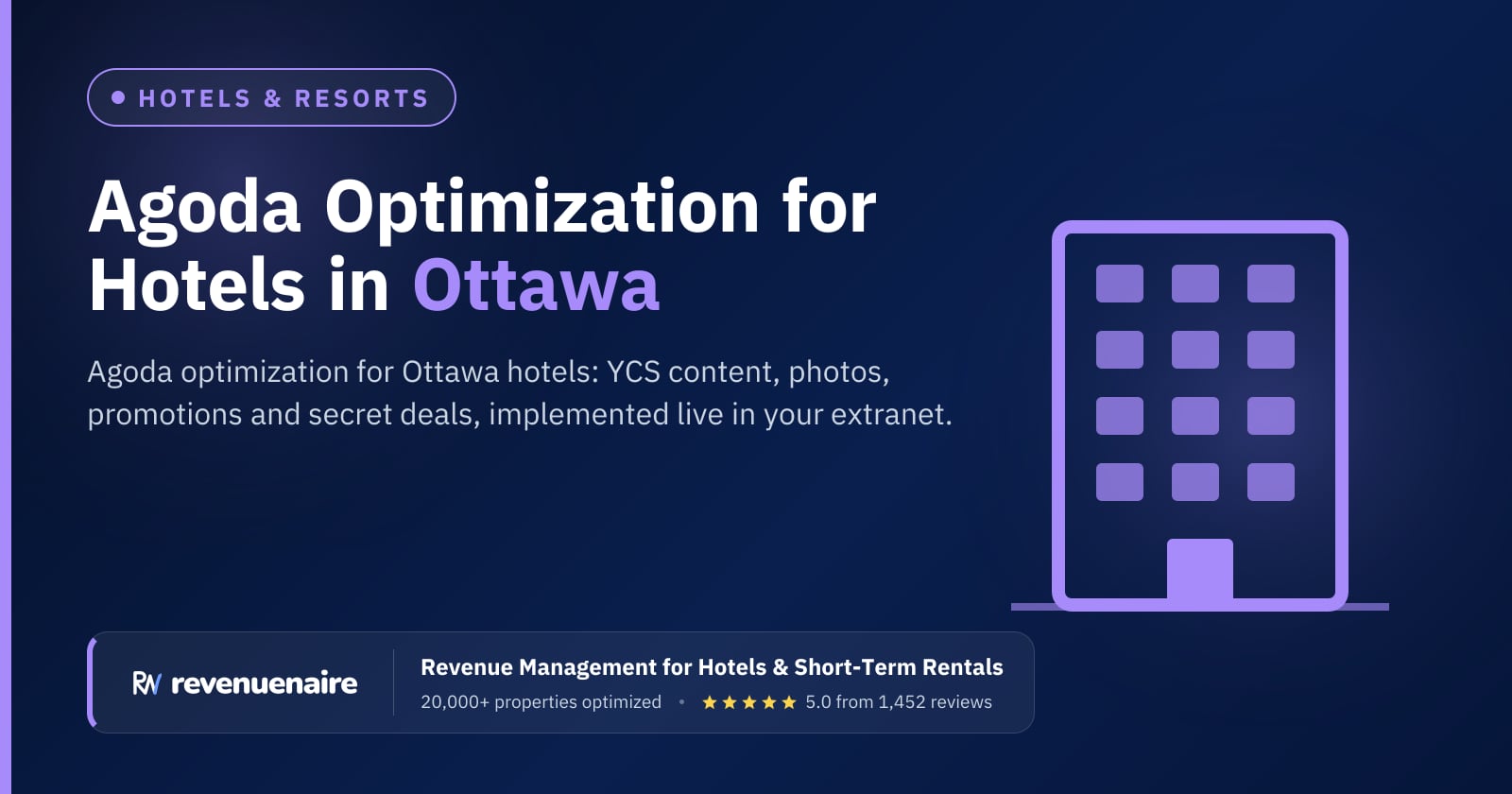 Agoda Optimization for Hotels in Ottawa, Canada