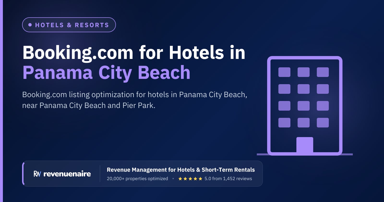 Booking.com Optimization for Hotels in Panama City Beach & Pensacola, United States