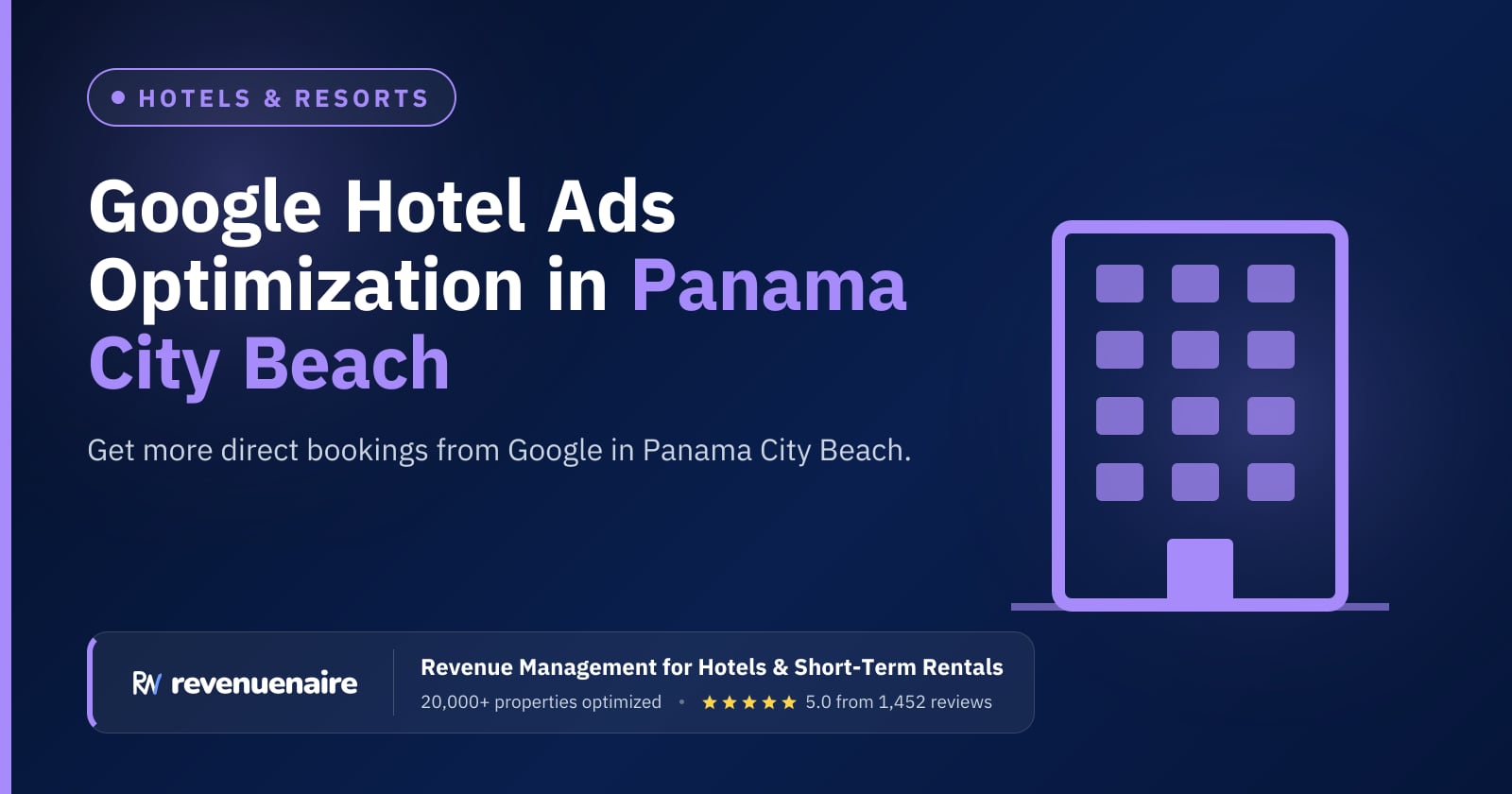 Google Hotel Ads Optimization in Panama City Beach & Pensacola, United States