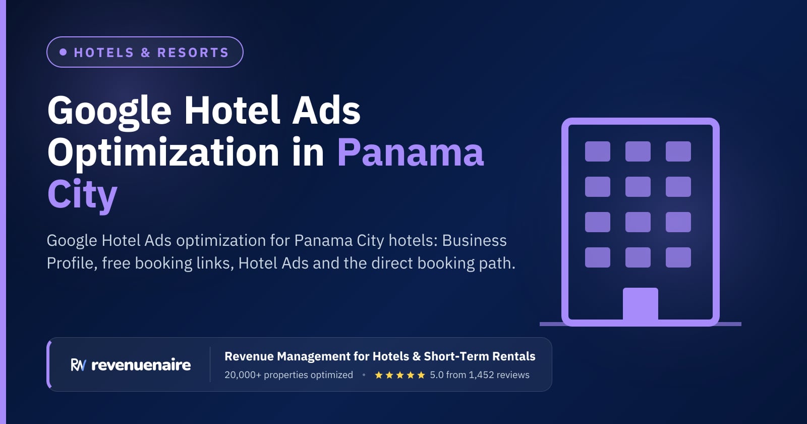 Google Hotel Ads Optimization in Panama City & Bocas del Toro, Panama
