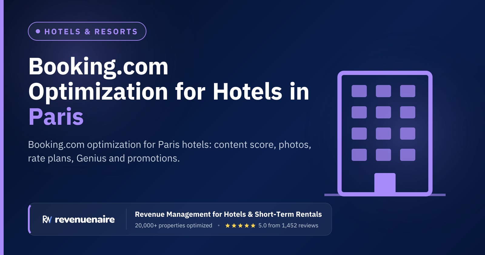 Booking.com Optimization for Hotels in Paris, France