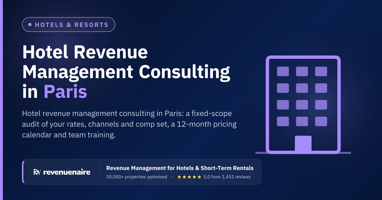 Hotel Revenue Management Consulting in Paris, France
