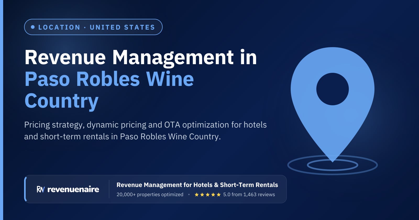 Revenue management in Paso Robles Wine Country, United States