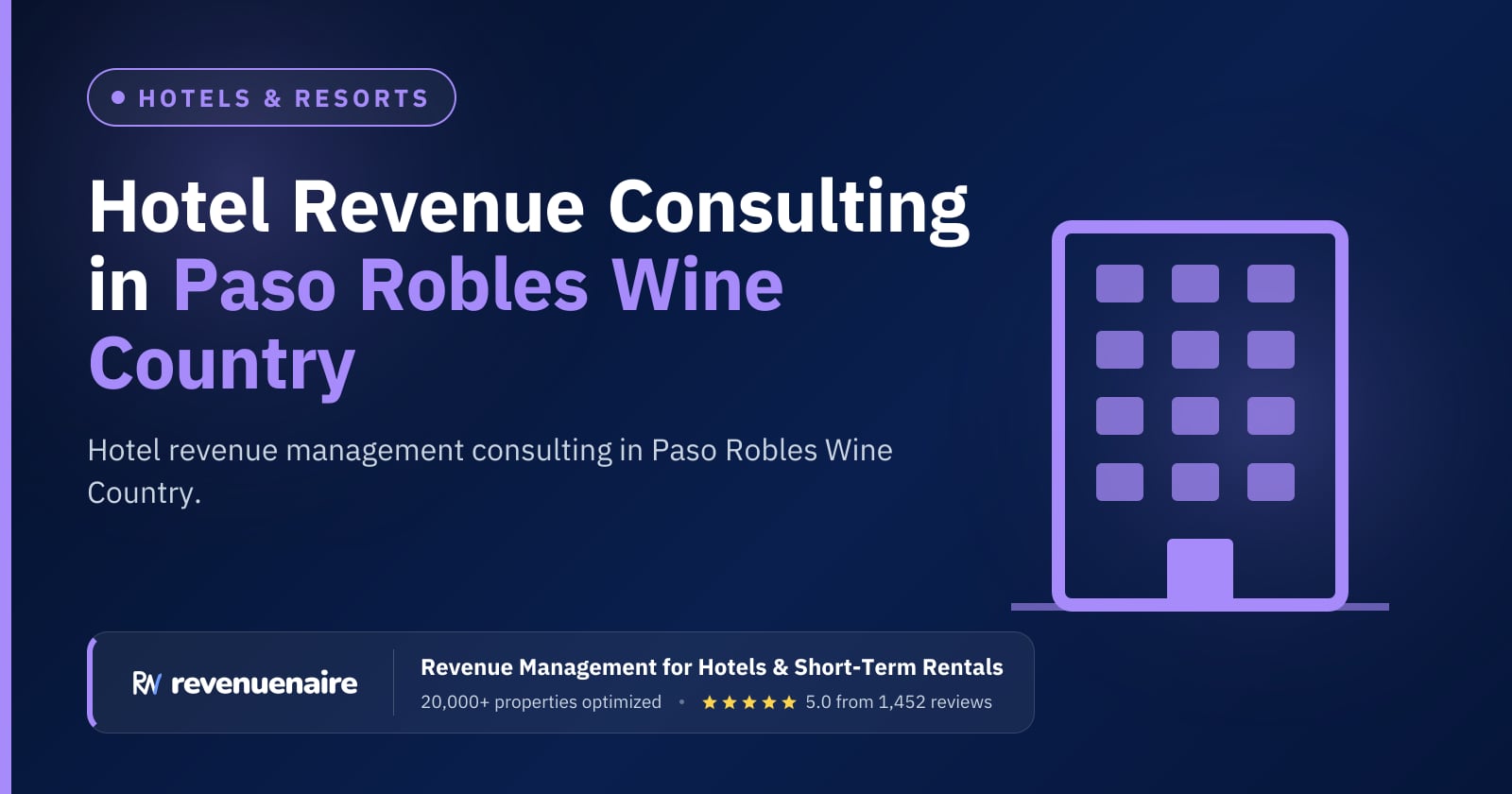 Hotel Revenue Management Consulting in Paso Robles Wine Country, United States