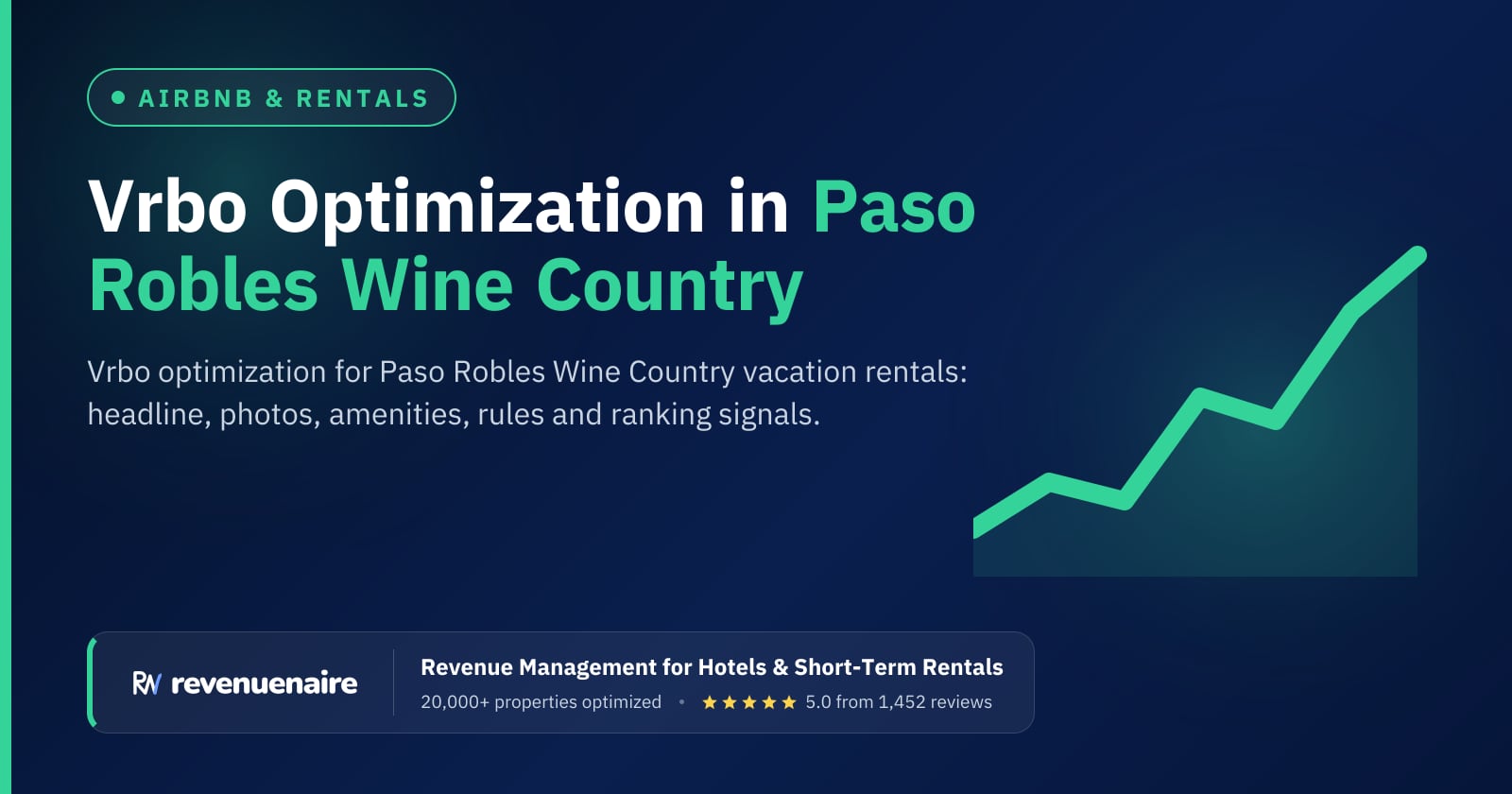 Vrbo Listing Optimization in Paso Robles Wine Country, United States