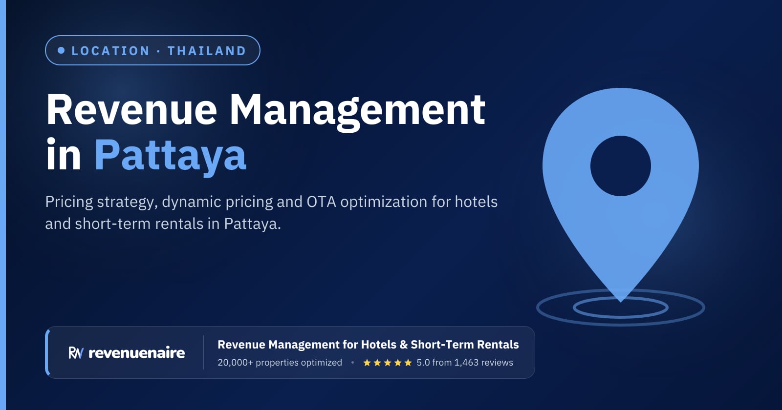 Revenue management in Pattaya, Thailand