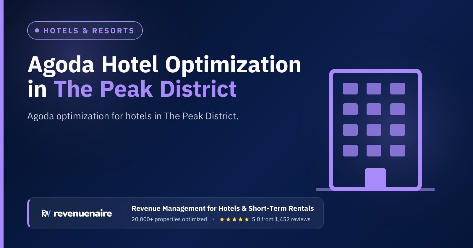 Agoda Optimization for Hotels in The Peak District, United Kingdom