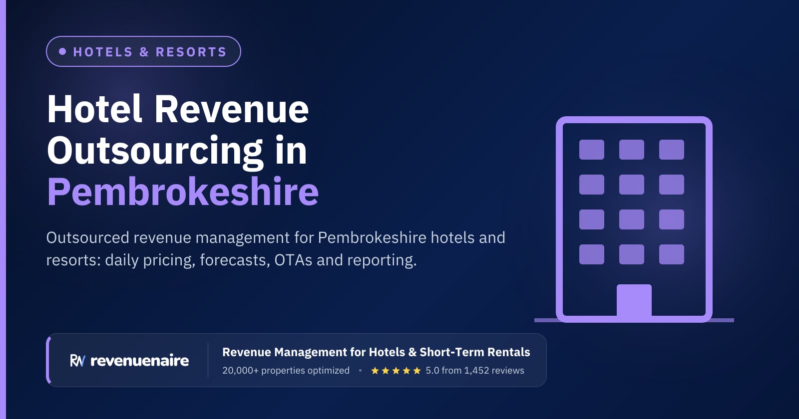 Hotel Revenue Management Outsourcing in Pembrokeshire & the Gower, United Kingdom