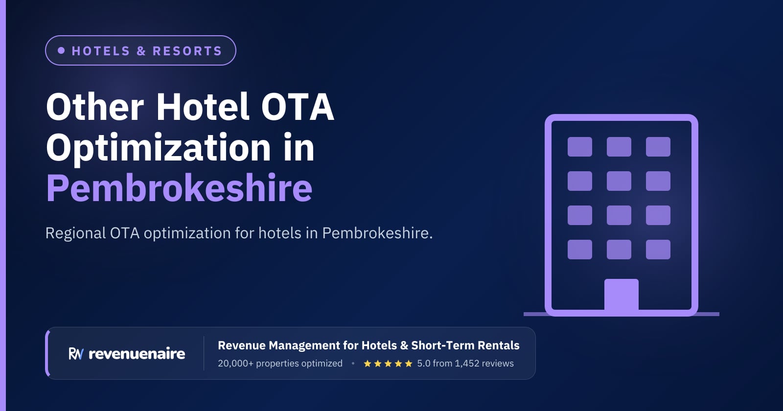 Other Hotel OTA Optimization in Pembrokeshire & the Gower, United Kingdom
