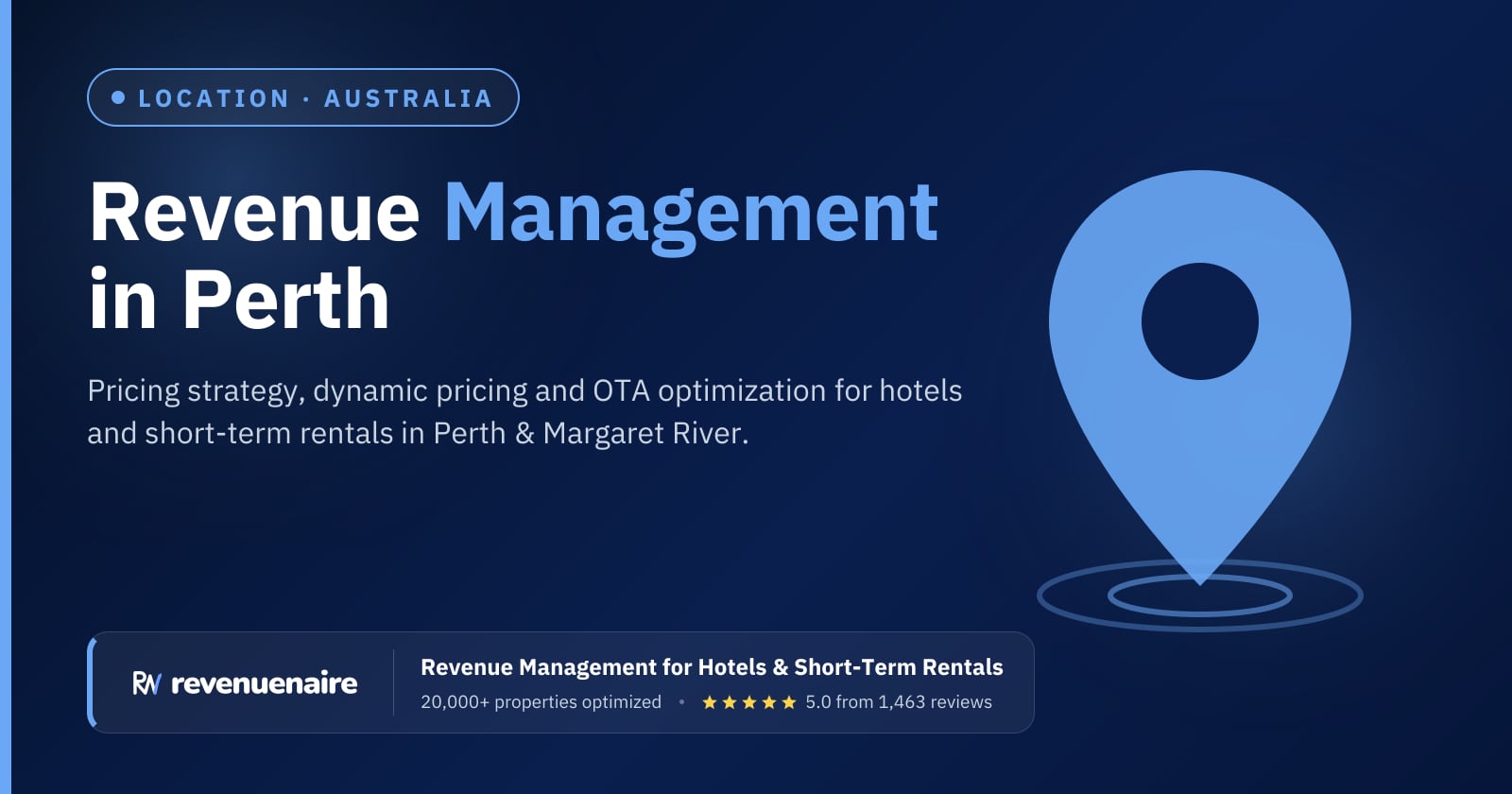 Revenue management in Perth & Margaret River, Australia