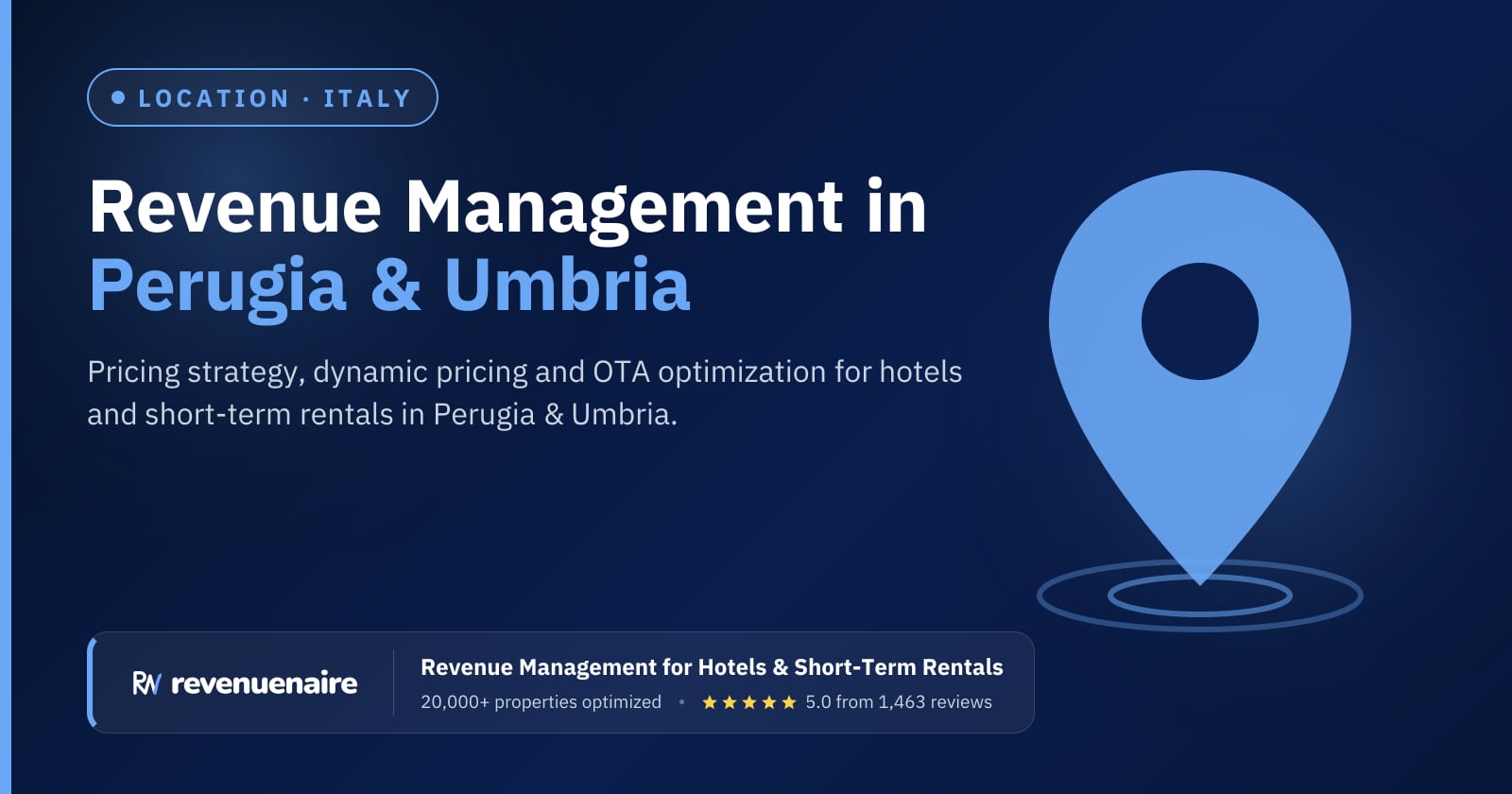 Revenue management in Perugia & Umbria, Italy