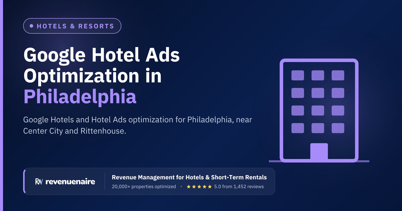 Google Hotel Ads Optimization in Philadelphia, United States
