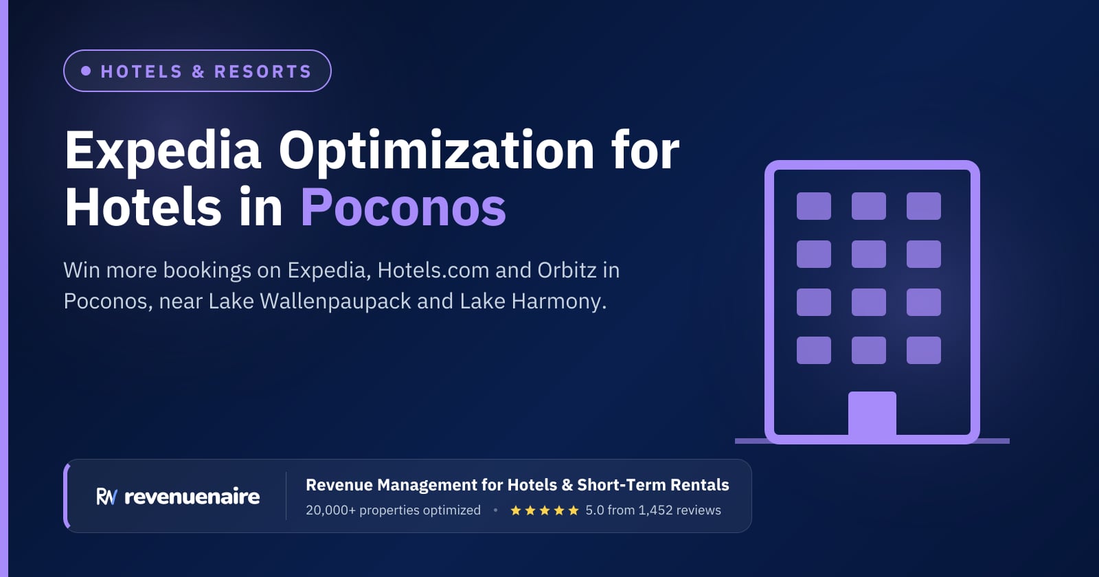 Expedia Optimization for Hotels in Poconos, United States