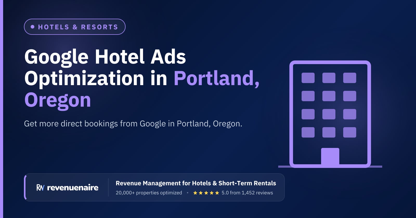 Google Hotel Ads Optimization in Portland, Oregon, United States