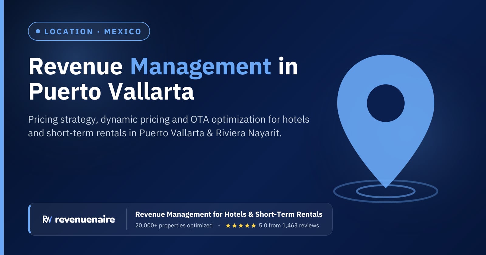 Revenue management in Puerto Vallarta & Riviera Nayarit, Mexico