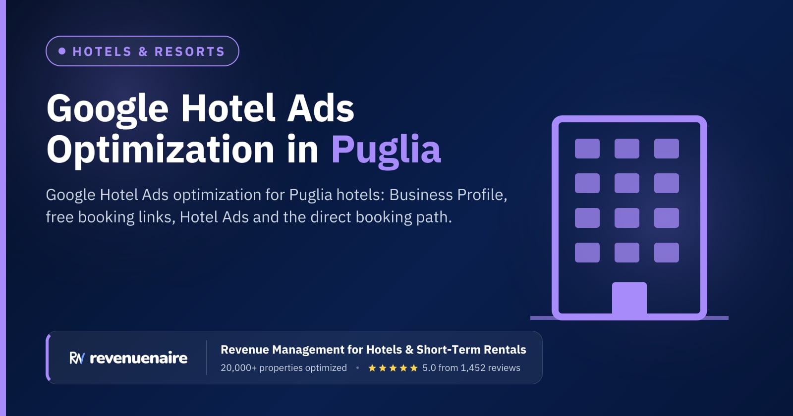Google Hotel Ads Optimization in Puglia & Bari, Italy