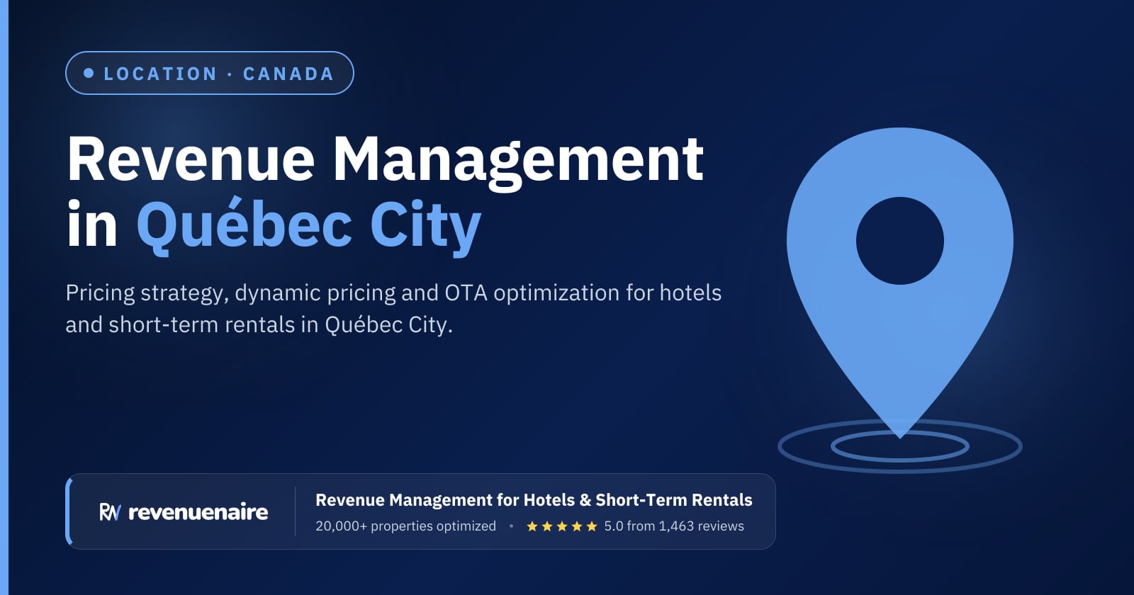 Revenue management in Québec City, Canada