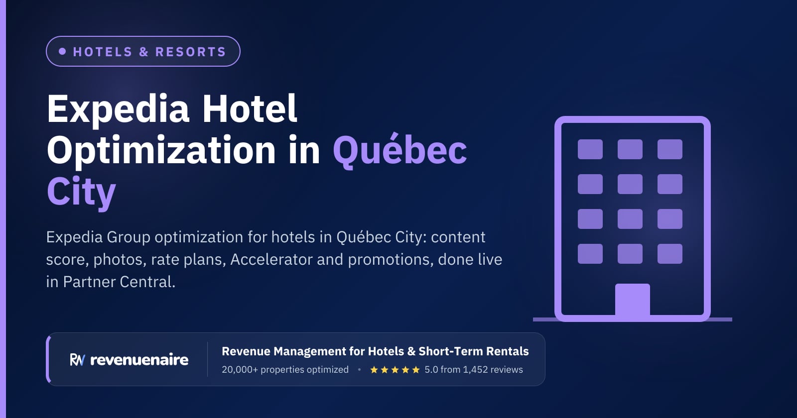 Expedia Optimization for Hotels in Québec City, Canada