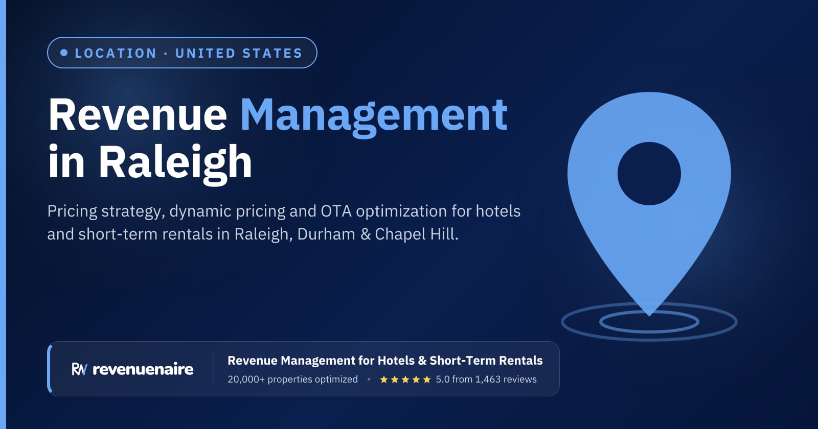 Revenue management in Raleigh, Durham & Chapel Hill, United States