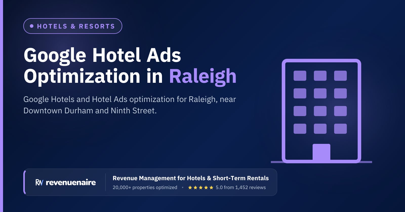 Google Hotel Ads Optimization in Raleigh, Durham & Chapel Hill, United States