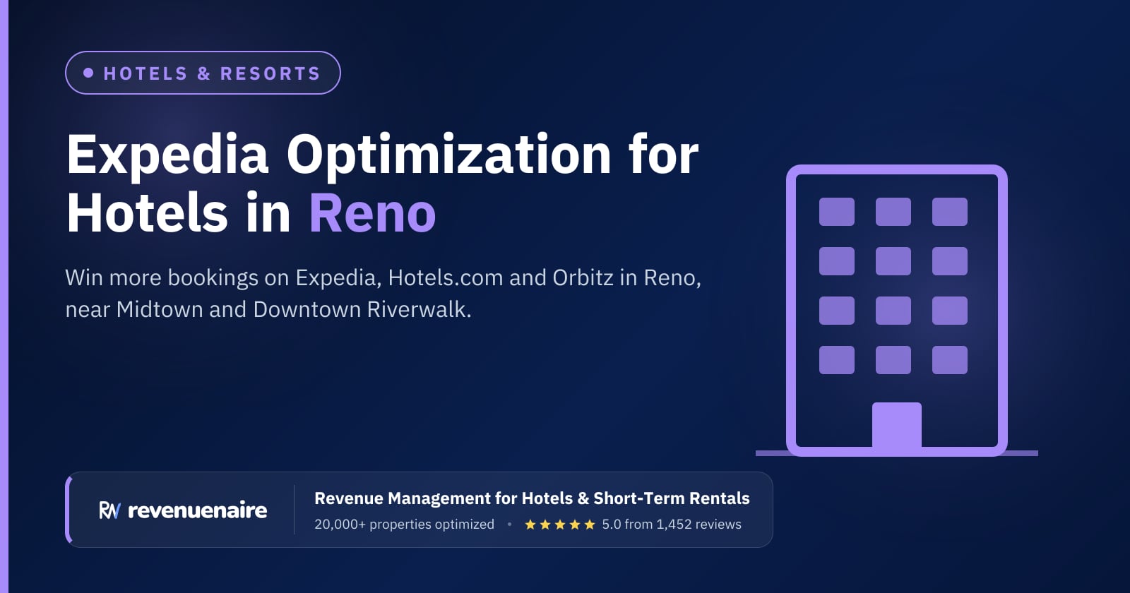 Expedia Optimization for Hotels in Reno, United States
