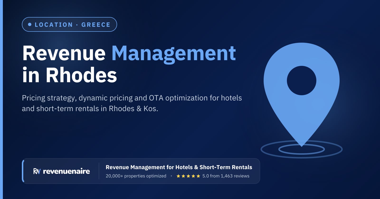 Revenue management in Rhodes & Kos, Greece