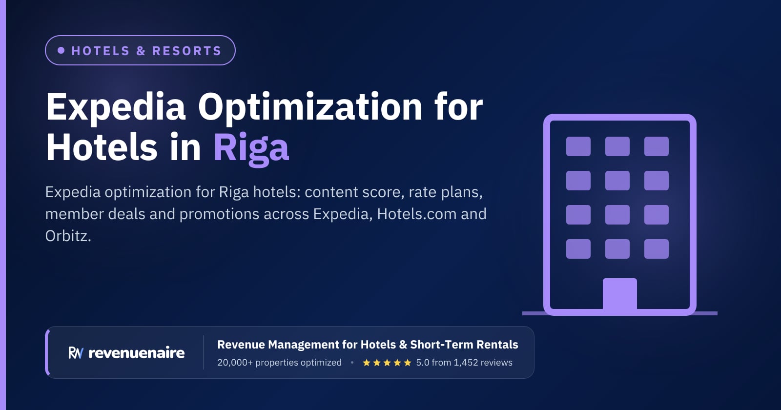 Expedia Optimization for Hotels in Riga, Latvia