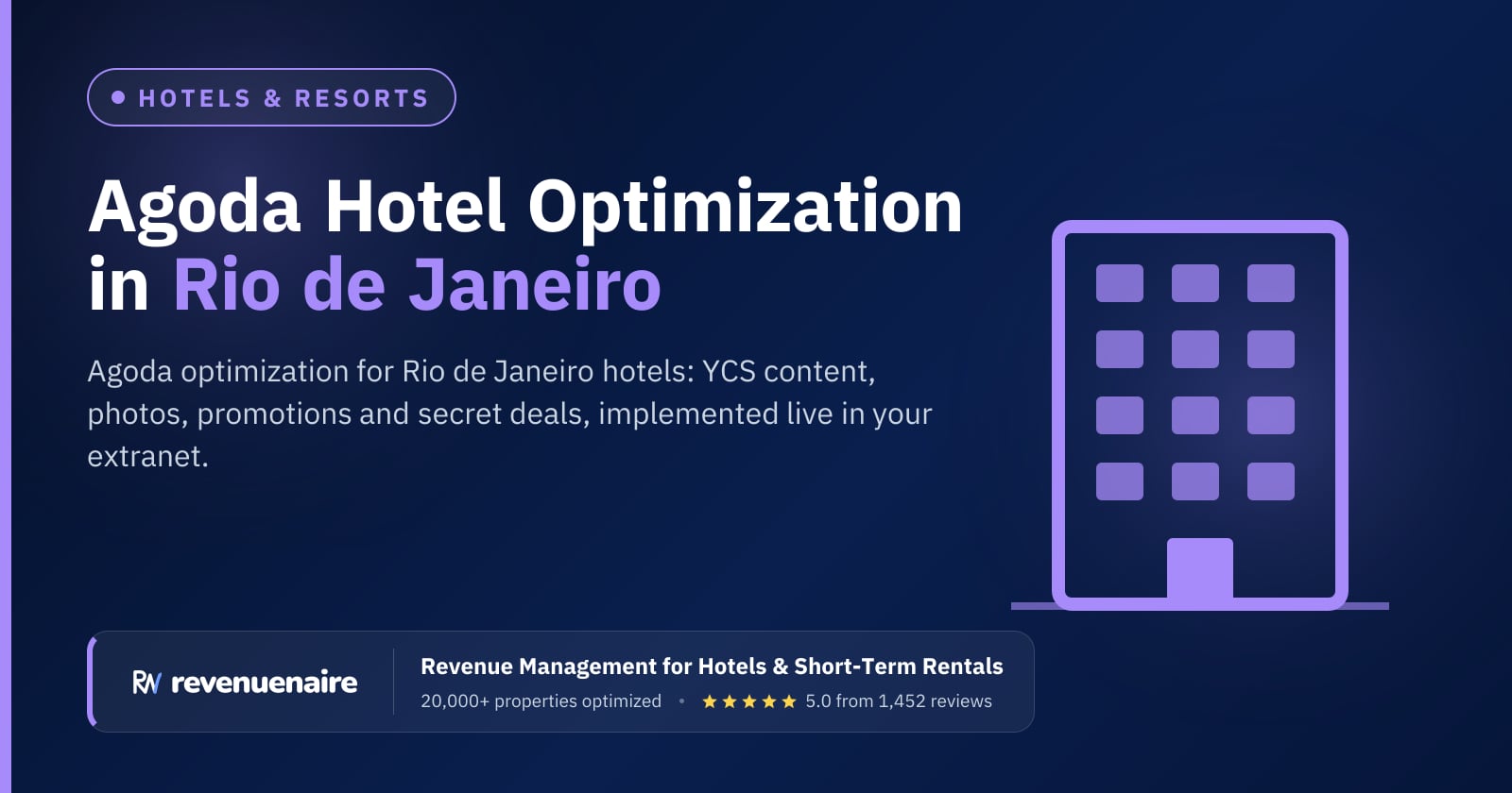 Agoda Optimization for Hotels in Rio de Janeiro, Brazil
