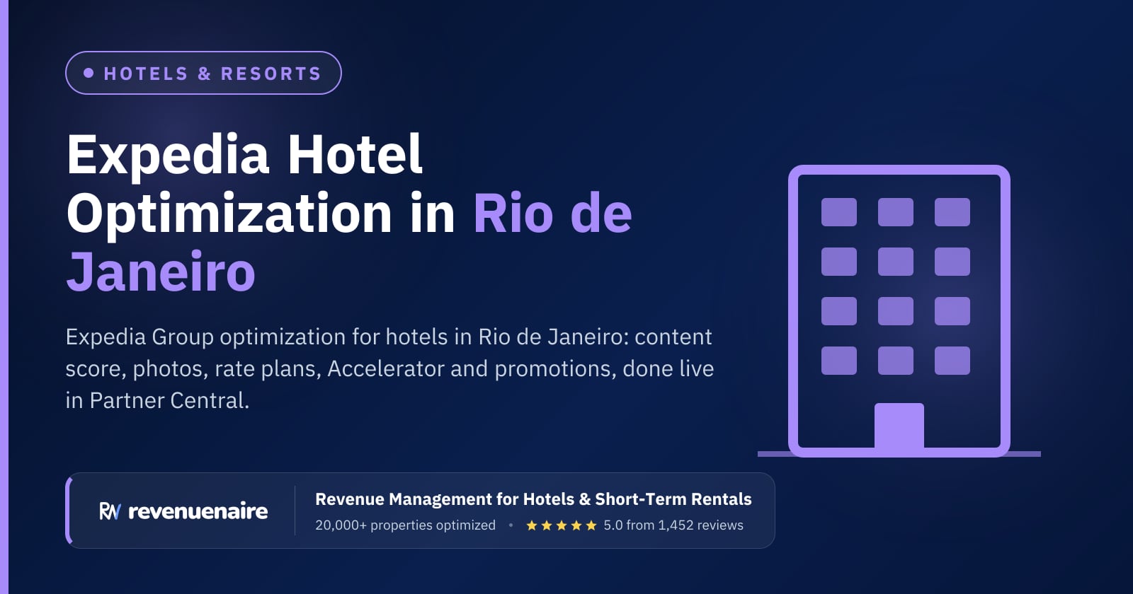Expedia Optimization for Hotels in Rio de Janeiro, Brazil